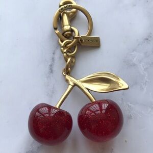 Coach Red Cherry Keychain